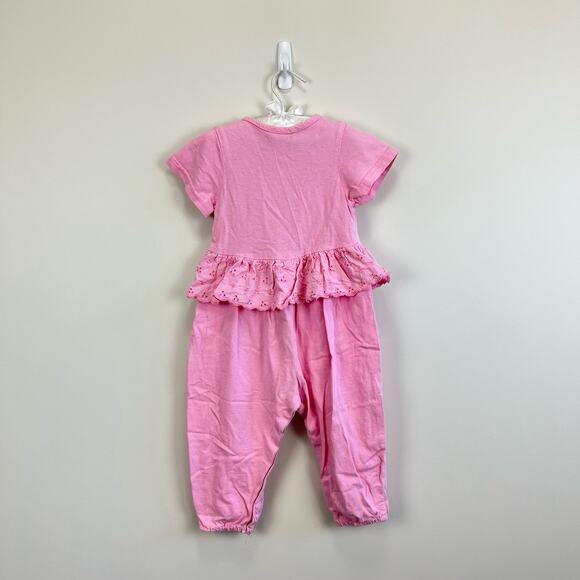 Vintage Wee Boxers Pink Ruffle Jumpsuit 24 Months USA - Picture 9 of 11